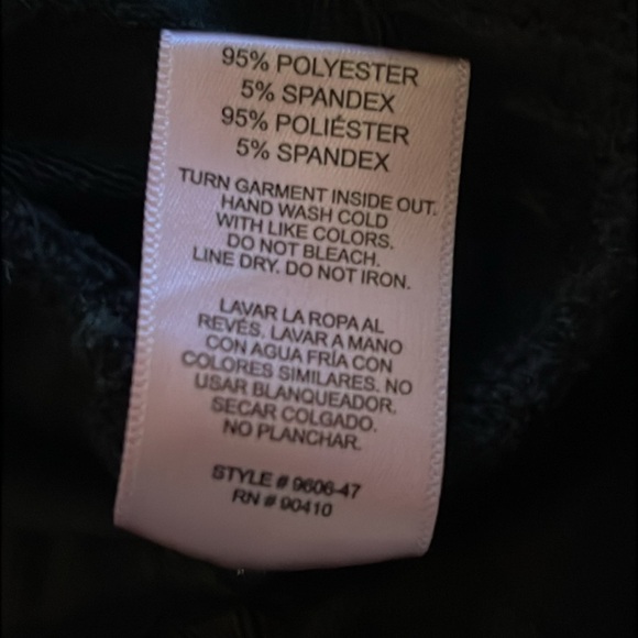 Juicy Couture BLACK rhinstone velvet PJ SHORT SET SIZE large - Picture 6 of 7